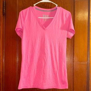 Nike Women's Short Sleeve Dri-Fit V-Neck Tee - Vibrant Pink